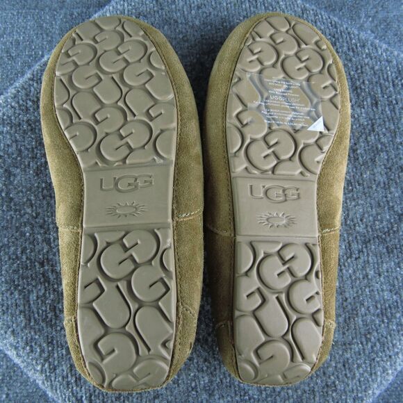 UGG Men's Ascot Corduroy Moccasin Brown Leather Size‎ 8M Gently Used 2025 - Picture 8 of 10